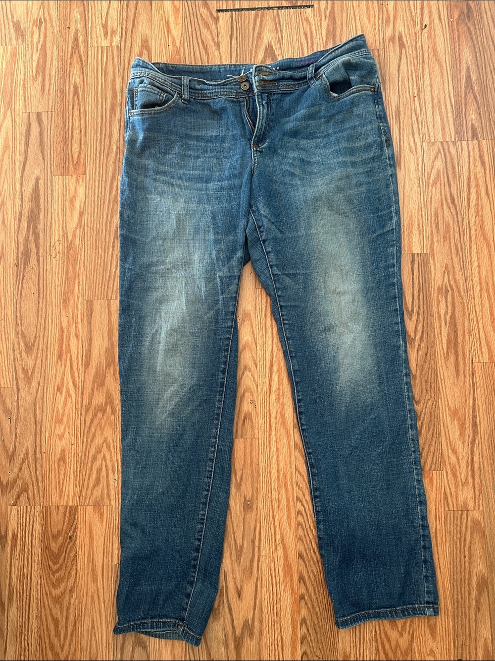 INC International Concepts Straight Leg Faded Blue Jeans